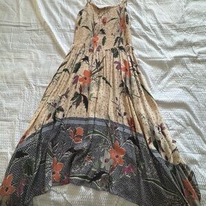 Angie Textured Floral Dress with Straps